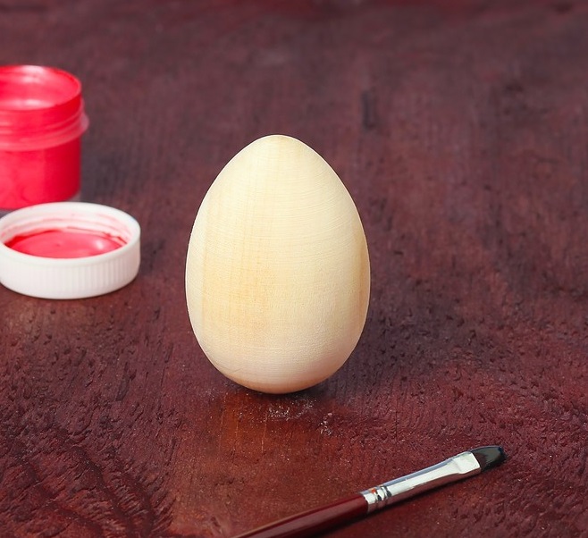 Яйцо пасхальное, деревянное, декупаж, 5х7см
