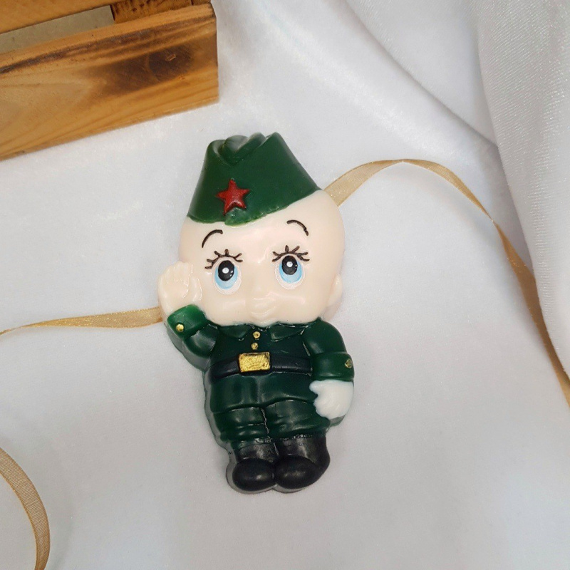 Сувенирное мыло ручной работы: Малыш солдат