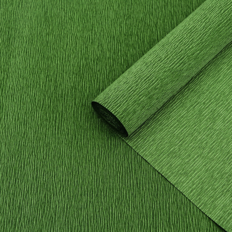 Бумага гофрированная Cartotecnica Rossi, зеленый лист 991, 0,5 х 2,5 м