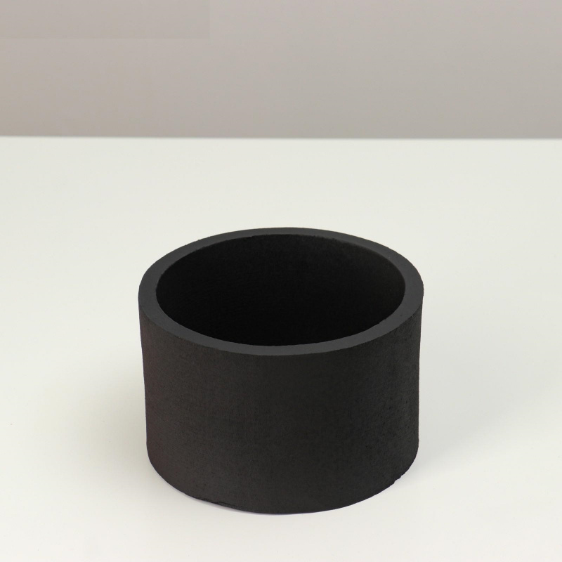 Пенобокс 16×16×10 см кашпо для цветов и подарков "Круг", чёрный